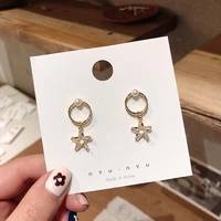925 sterling silver hot fashion zircon moon star hoop earrings for women 2020 best christmas gifts jewelry