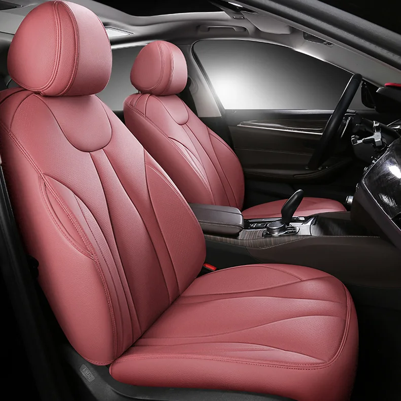

custom cowhide Leather car seat cover 7 seats for auto Toyota Estima Land Cruiser Prado Fortuner Alphard Previa Wish car styling