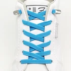 Шнурки унисекс эластичные, без завязывания, на плоской подошве