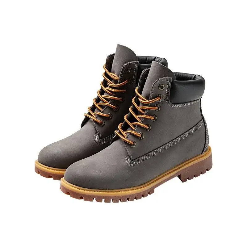 

Unisex Classic 6-inch Waterproof Genuine Leather Lace-up Work Boots Rubber Sole Non Slip Outdoor Fur Lined Hiking Boots women