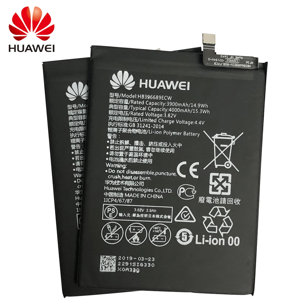 Оригинальный HB406689ECW литий ионный аккумулятор для телефона Huawei Enjoy 7 Nova 2 plus 2i Mate 9