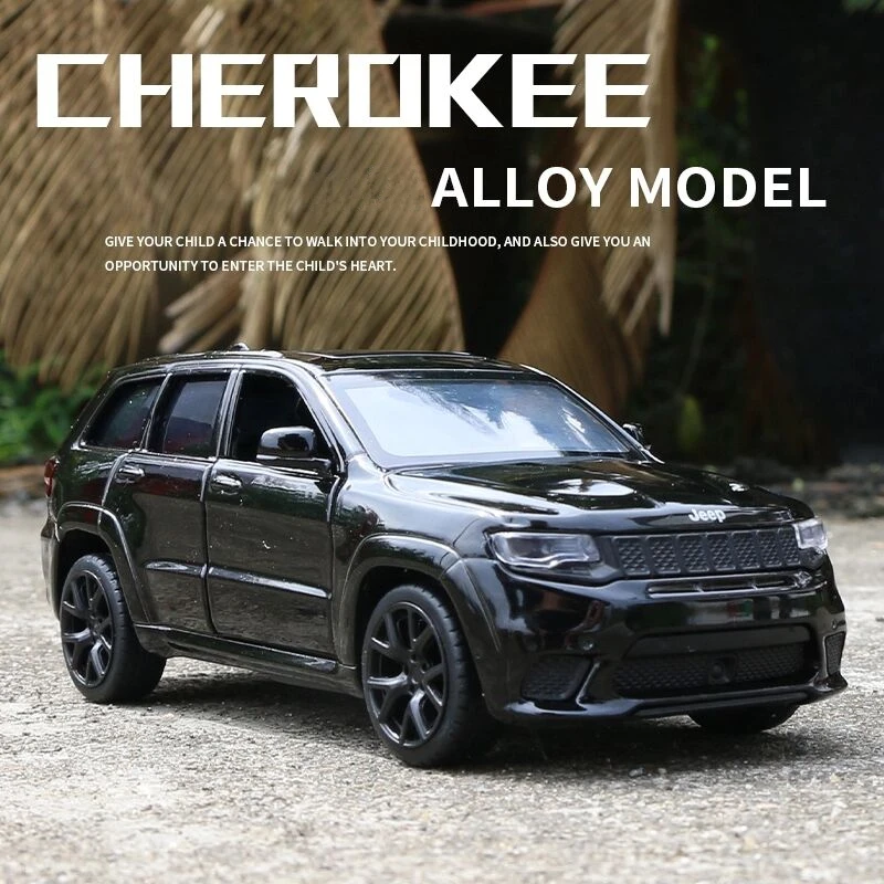 1:32 Jeeps Grand Cherokee Alloy Car Model Diecast Simulation Metal Toy Off-road Vehicle Model Sound and Light Childrens Toy Gift