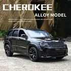 Модель автомобиля из сплава 1:32 Jeeps Grand Cherokee, литая металлическая игрушка, без модель дорожного транспортного средства, звук и светильник, детская игрушка в подарок
