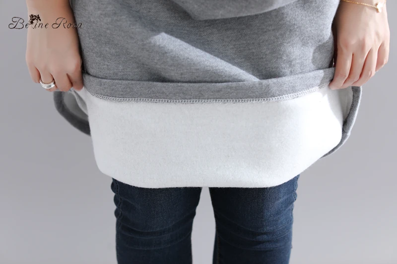 BelineRosa Женская Базовая зимняя одежда Простой чистый цвет высокий воротник