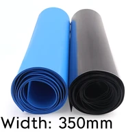 width 350mm diameter 220mm lipo battery wrap pvc heat shrink tube insulated case sleeve protection cover flat pack black blue