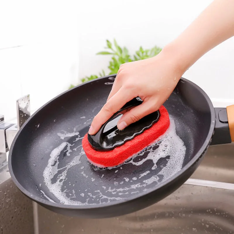 Кухня очистки ванная туалет кухня Стекло стены щетка для ванной Пластик ручкой