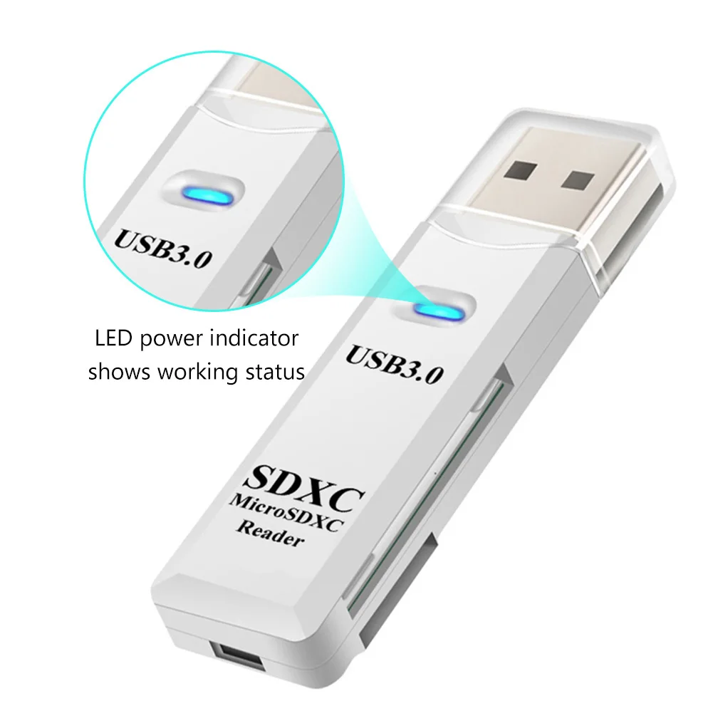 

Type C Flash Drive Adapter SD Smart Memory Card Reader 2 in 1 TF Card Reader USB 3.0 Card Reader Drive Free Memory