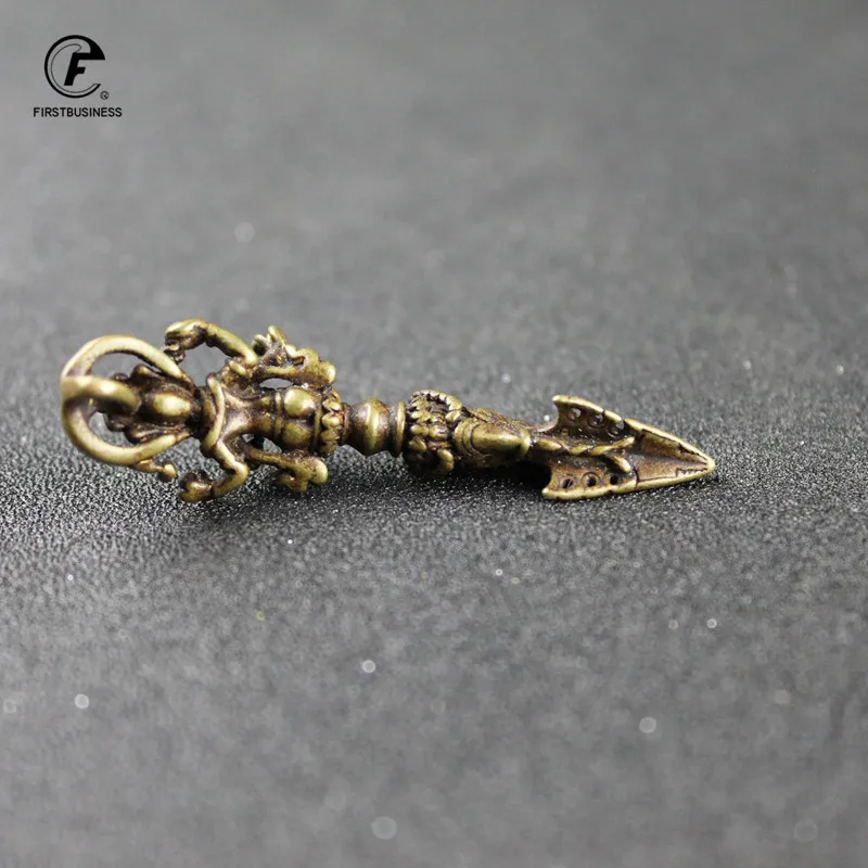 Античный латунный брелок с крестом Бога орела пестиком подвеска на удачу медный