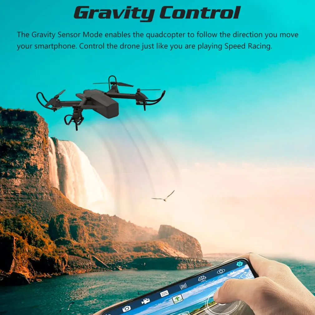 GW106 Foldable RC Drone With 4K HD Camera FPV Long Flight Time Headless Mode RC Helicopter Aircraft Remote Control Toys