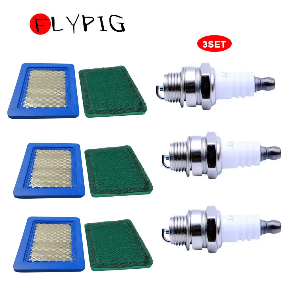 FLYPIG 3 Air Pre Filter Свеча зажигания для Quantum 491588s газонокосилка 491588/491588S/399959|Воздушные