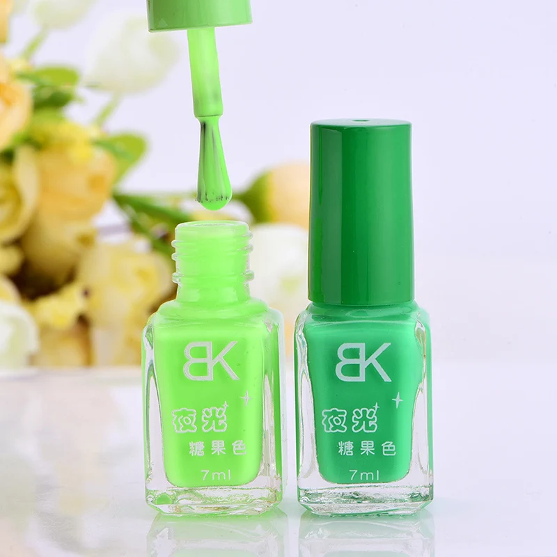 Симпатичный яркий цвет флуоресцентный ноготь лак неоновый светящаяся краска для