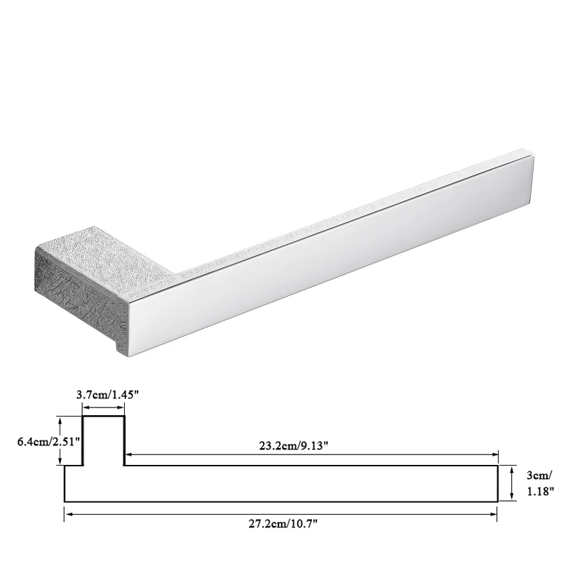 Single Towel Rail Набор аксессуаров для ванной комнаты хромированный крючок для халата полотенцесушитель стойка для полотенец башня барная полка держатель для бумажной ткани аксессуары для ванной комнаты настенное крепление - Цвет: Single Towel Rail