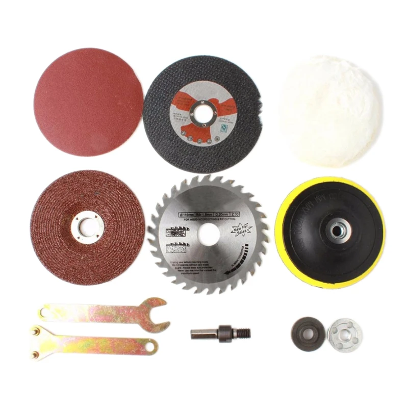 

GTBL 8 Pcs/Set Kit Metal Conversion Shank Woodworking Accessories For Function Tools Electric Drill Change To Angle Grinder Cutt