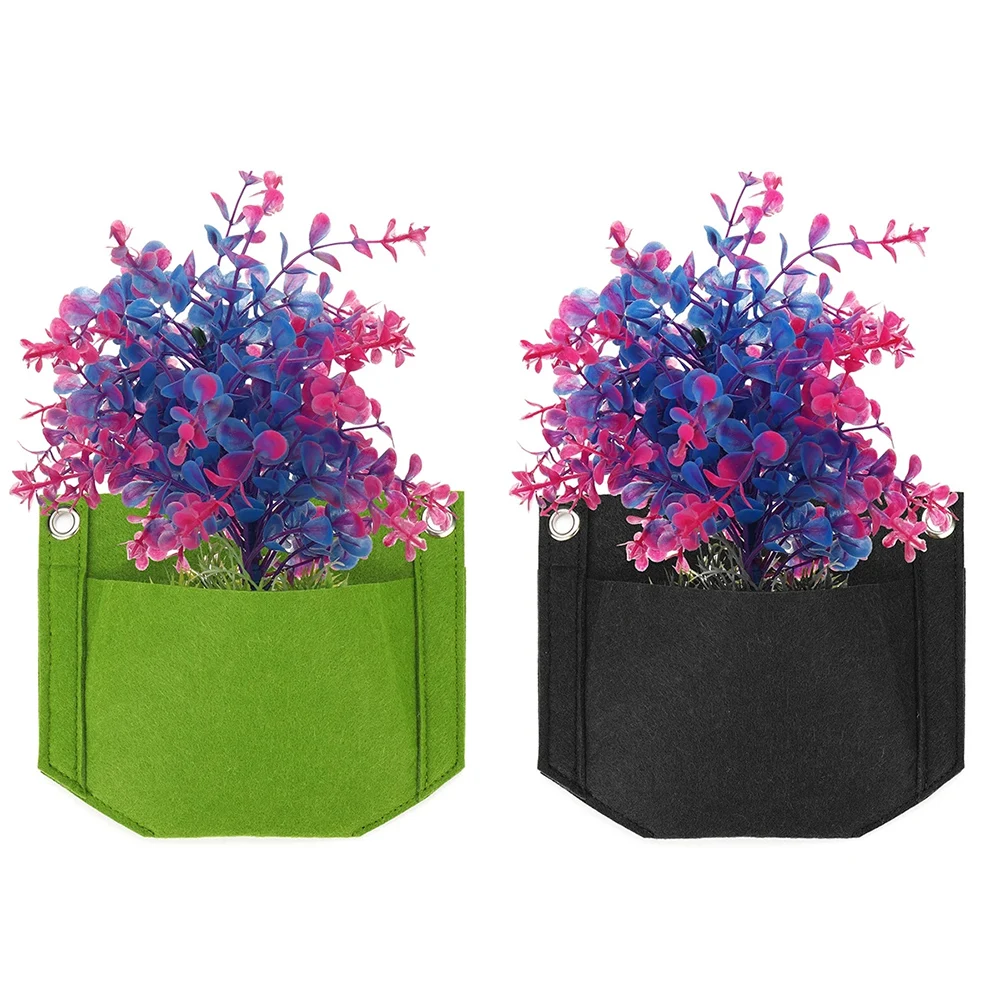

Plant Grow Bags Thickened Non-Woven Fabric Bag Vertical Wall Garaden for Indoor and Outdoor, 6.3"x7.9