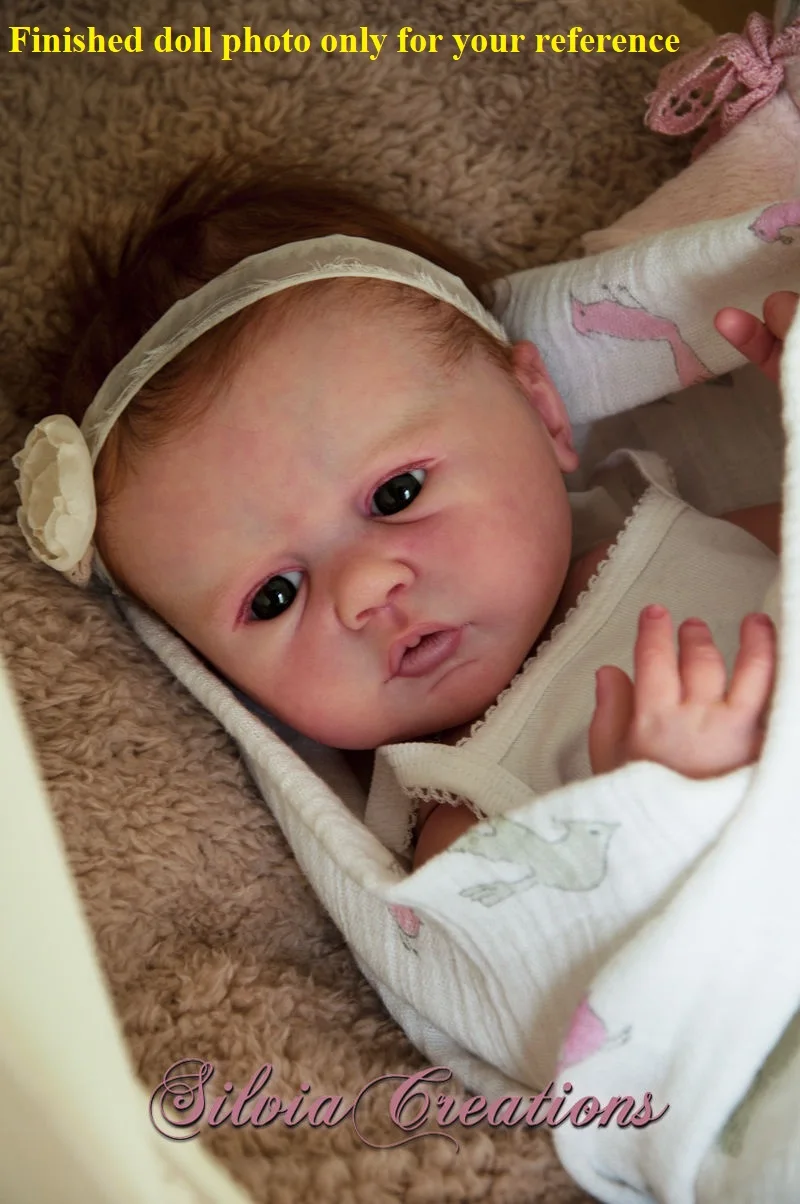 Кукла реборн NPKCOLLECTION сделай сам без рисунка Мягкая силиконовая виниловая