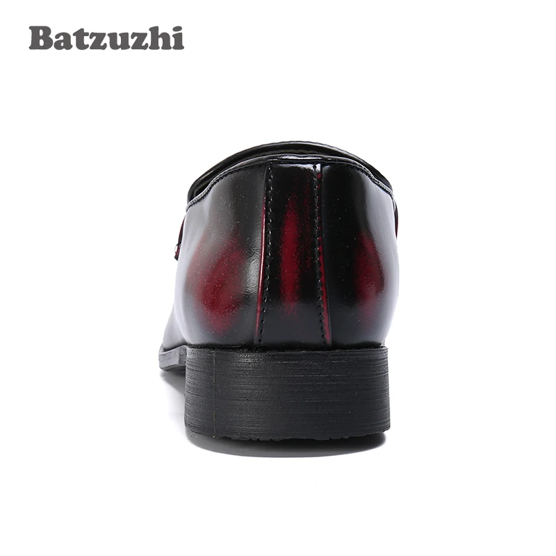 Batzuzhi/итальянские кожаные мужские модельные туфли винтажные с металлическим