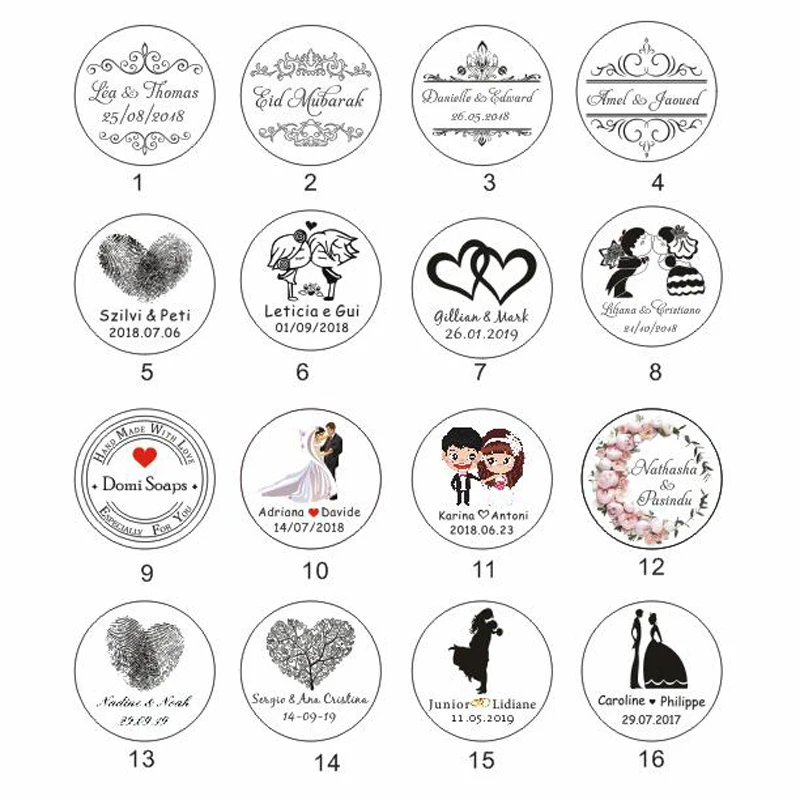 3-10cm 100PCS Custom Sticker wed decor Wedding Stickers personalized wedding labels personalised stickers | Канцтовары для офиса и