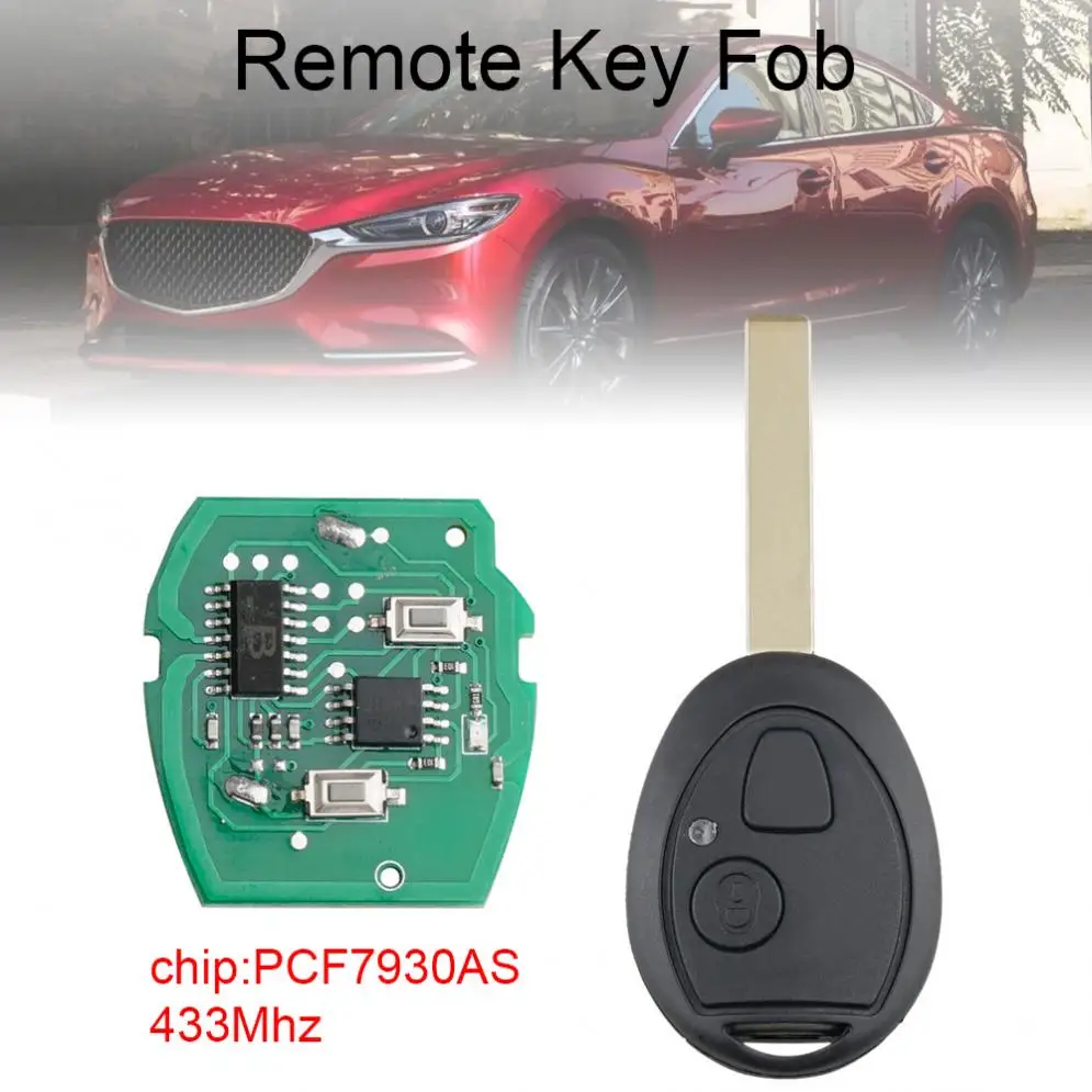 

433Mhz 2 Buttons Car Remote Key Fob with PCF7930AS Chip Fit for Land Rover 75 / MG / ZT 2002-2005