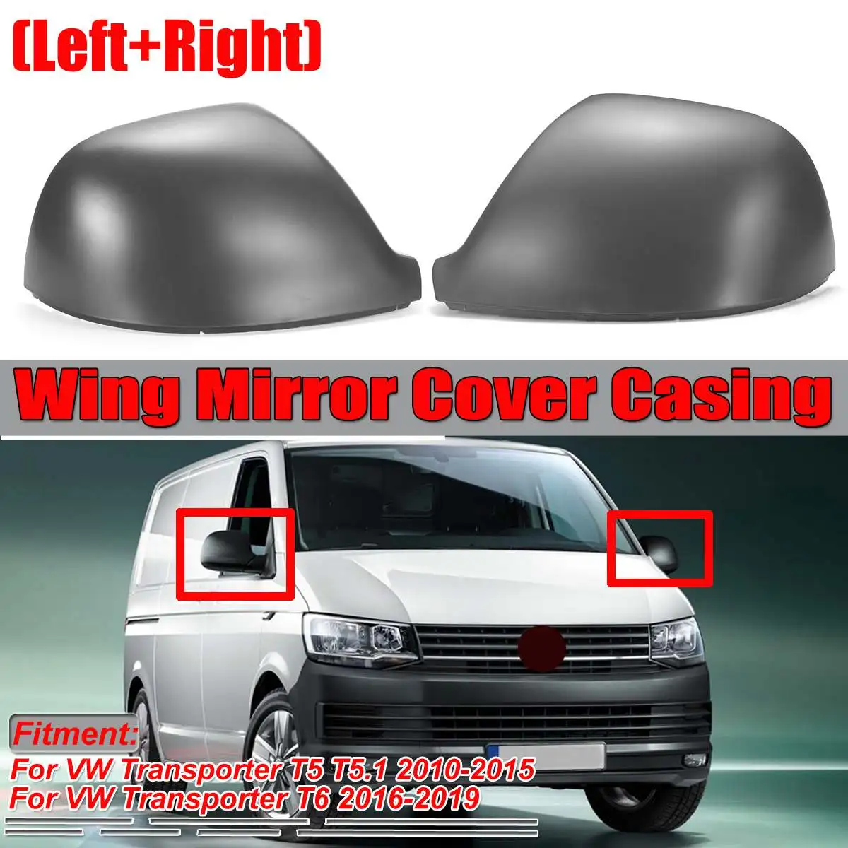 Боковой корпус бокового зеркала заднего вида для VW для Transporter T5 T5.1 2010- T6- 7E1857527F 7E1857528F