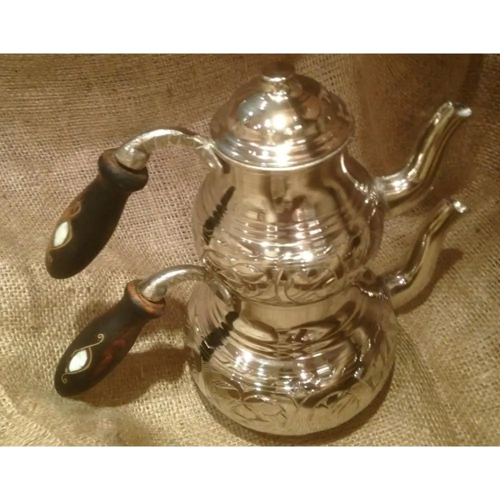 Медный чайник 2 размера традиционная китайская Турецкая деревянная ручка