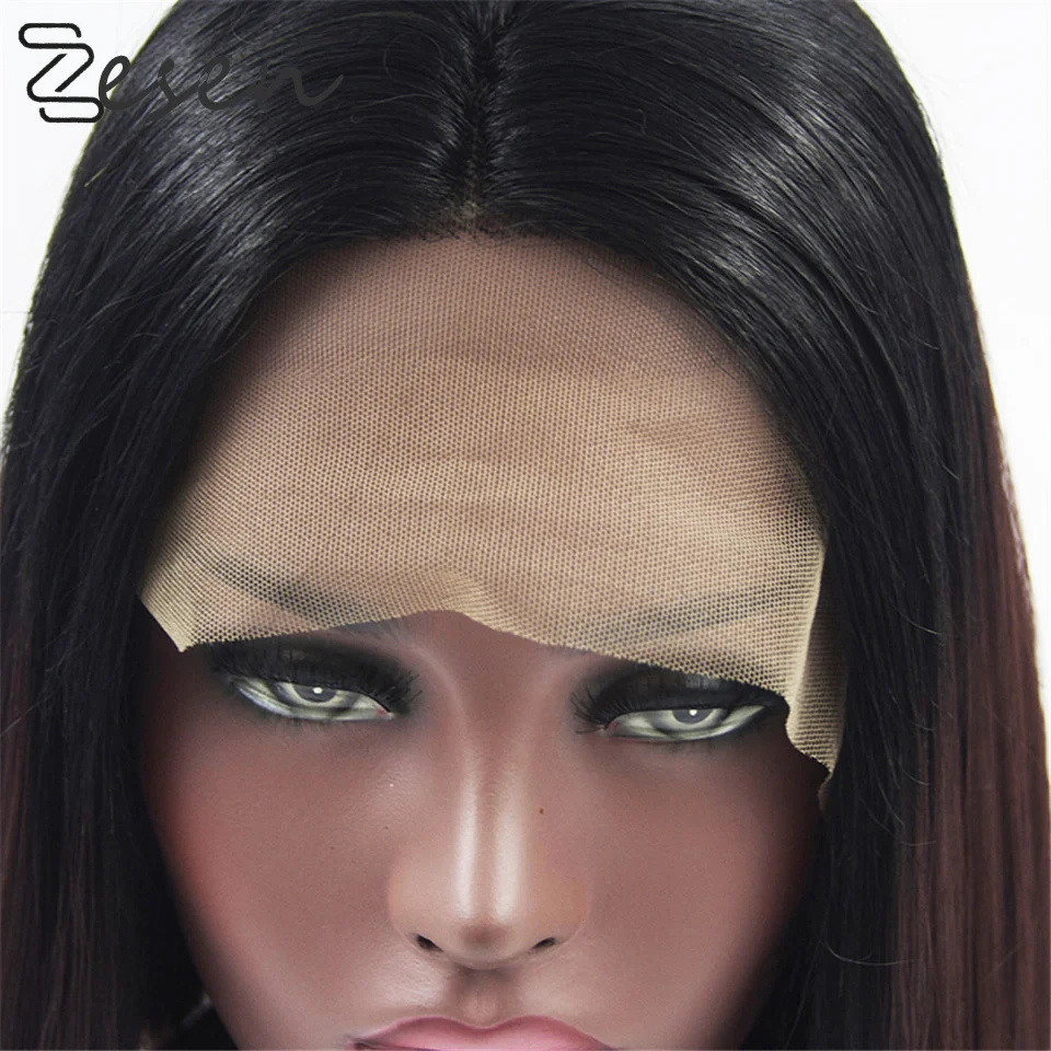 

Zesen 13*4 Lace Front Wigs Black Short Bob Wig Heat Resistant Fiber Hair Straight Bob Synthetic Lace Front Wigs for Womey