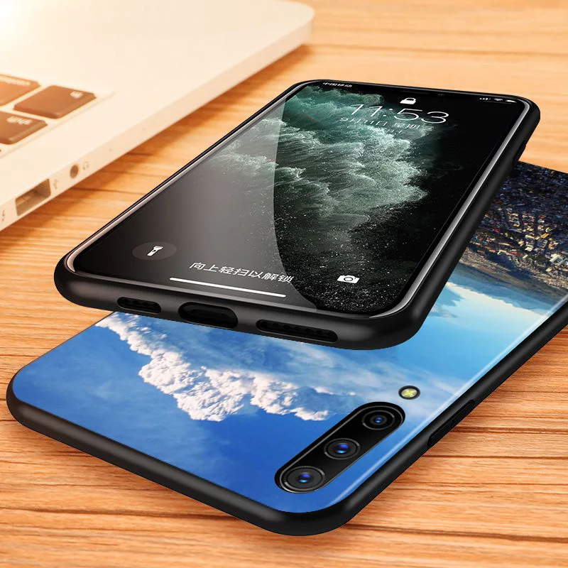 

Blue Sky White Clouds for Samsung Galaxy A42 A51 A90 5G UW A80 A70 A60 A50 A40 A20E A2 Core A10S M30 Phone Case