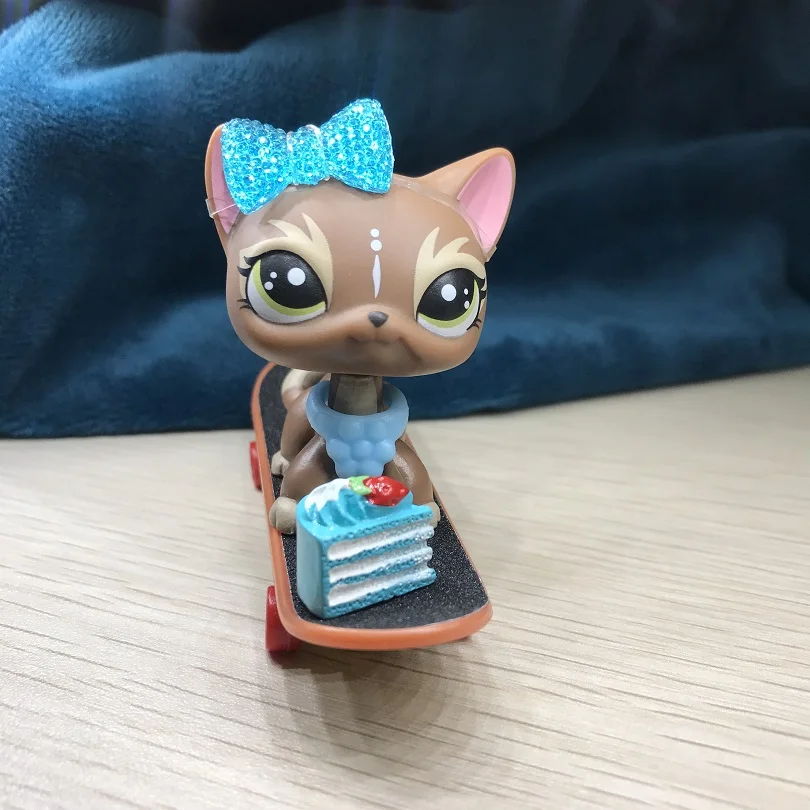 Pet Shop короткая кошачья шоколадная коричневая собака щенок с аксессуарами |