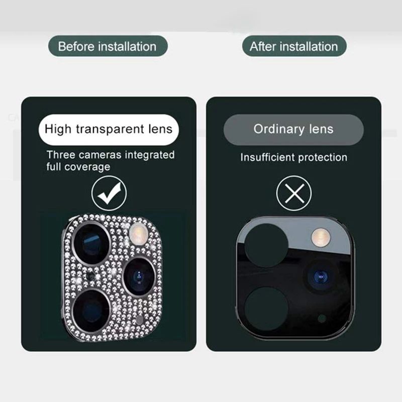 Case For iPhone XS MAX XR X Seconds Change To 11 Pro Max Inlaid Rhinestone Camera Cover Etui Telephone Lentille Coque | Мобильные