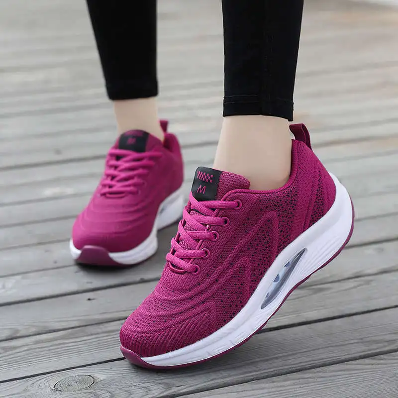 

32-47 Women Running Number 9.5 Sports Woman Shoes Large Number Sneakers Without Laces Runnung Sport Shoes Ladies Green Tennis