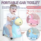 Детский горшок, детский автомобильный горшок с колесами, обучающее сиденье, детский туалет, портативный Писсуар для спинки, мультяшный детский туалет, тренажер для кровати
