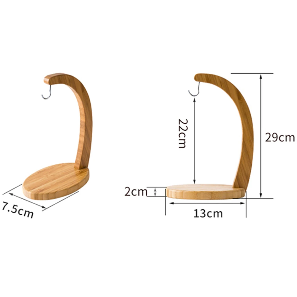 

Fruit Storage Banana Hanger Bamboo Holder Stand Sturdy Display With Hook Fruit Storage Frame For Home Household Storage Holders