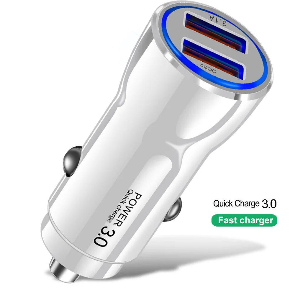 Crouch 3 USB быстрая зарядка QC 3,0 USB Автомобильное зарядное устройство для iPhone X 7 8 Plus samsung S10 Xiaomi автомобильное зарядное устройство для мобильного телефона быстрое зарядное устройство