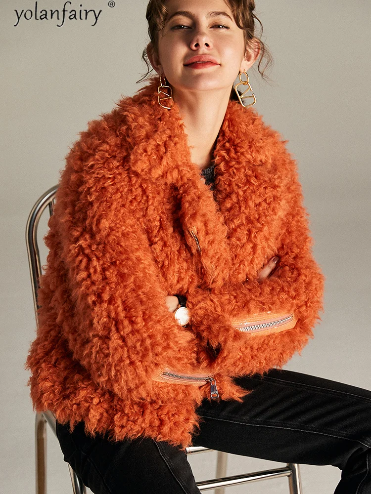 

Шуба женская из натурального меха, зимняя, теплая, KJ6484