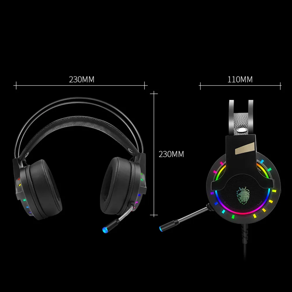 

Tuner K3 USB7.1RGB Version Gaming Headphones Headset LED Headphones USB Wired Earphones For PC Laptop Computer