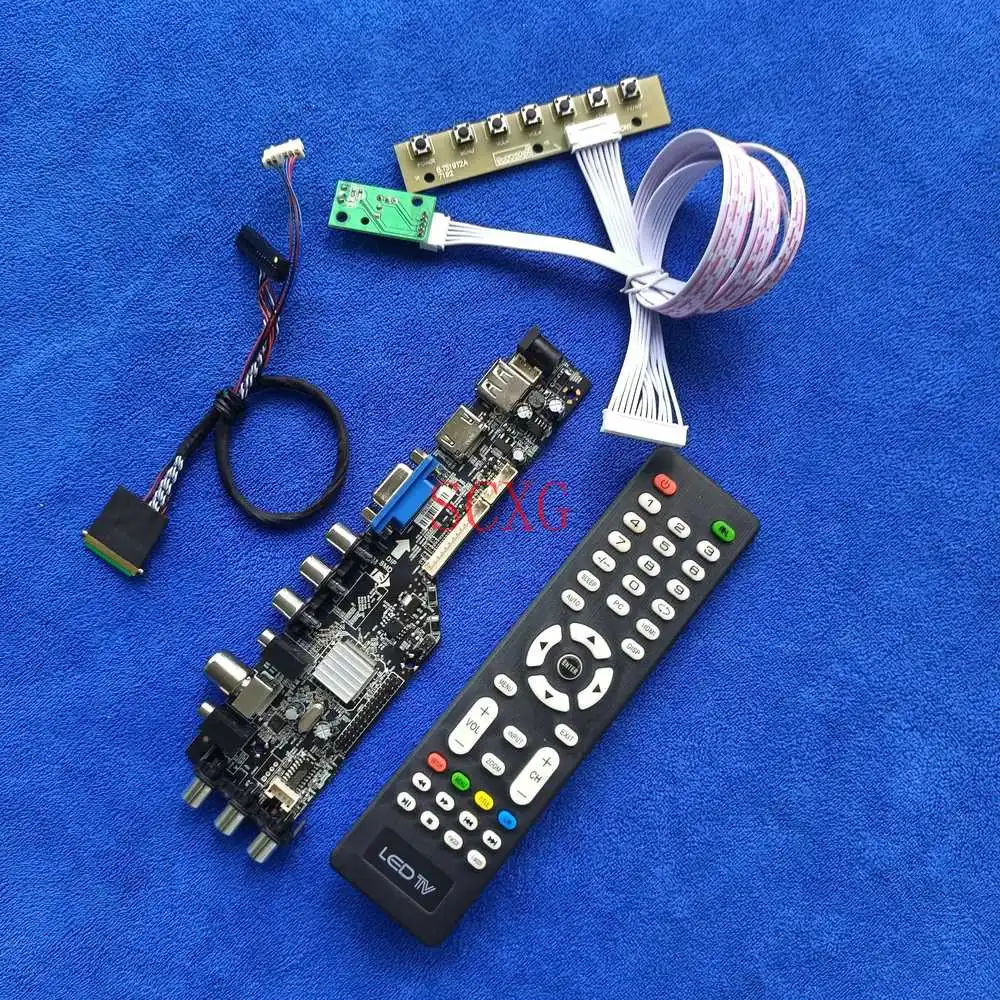 

Digital signal DVB AV VGA USB HDMI-compatible DIY Kit 40 Pin LVDS Screen controller board Fit B101EW01/B101EW02 LCD LED 1280*720