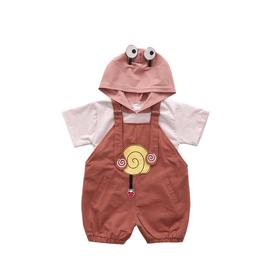 Tonytaobaby Summer New Two-Color Two-Piece Cartoon Suit for Boys and Girls | Детская одежда и обувь