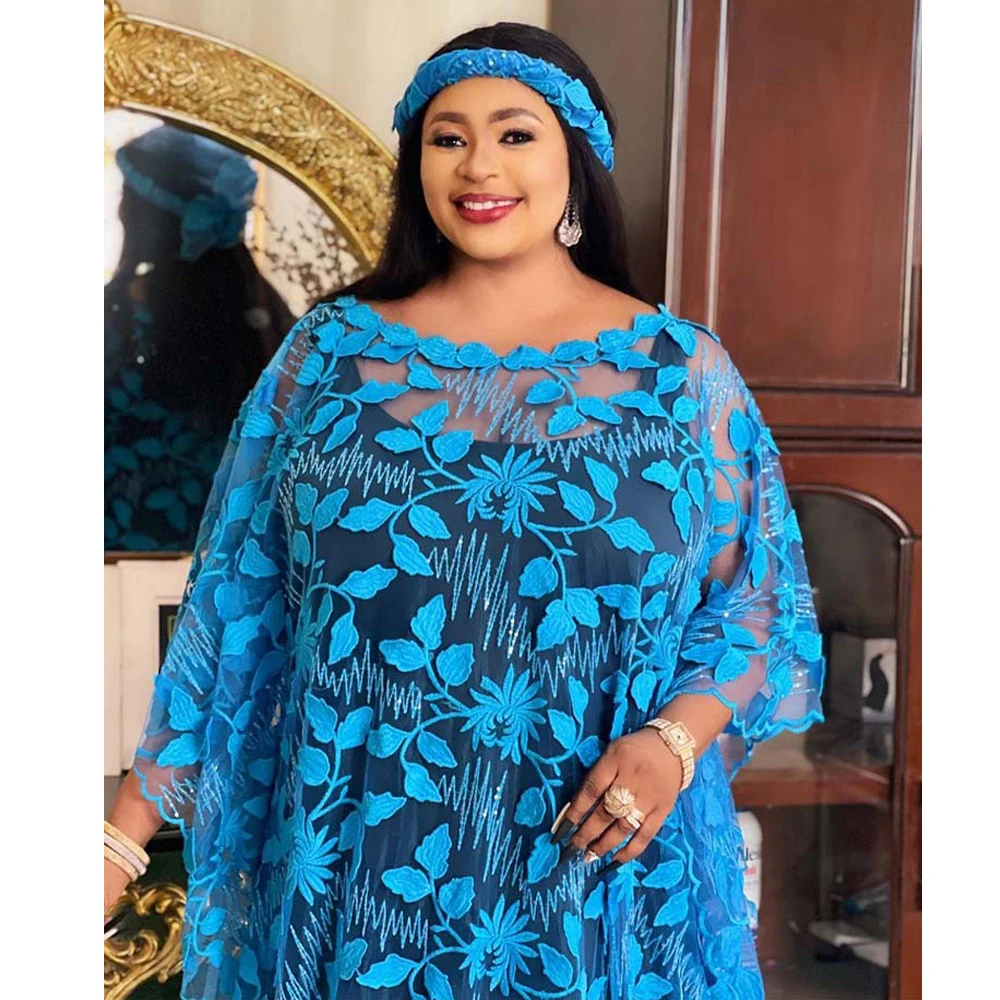 

Maxi Lace Dress Women Elegant Plus Size African Dresses For Women Traditional Ladies 2022 Boubou Africain Femme Robe Longue