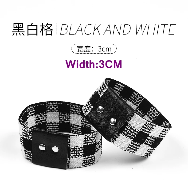 Black white plaid Женские туфли на высоком каблуке с эластичной лентой; новые модные туфли без шнурков; туфли на высоком каблуке с пряжкой; 1 пара - Цвет: Black white plaid