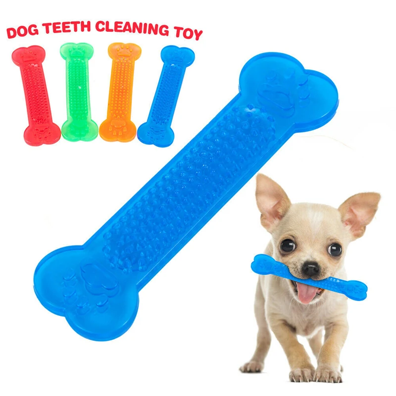 Indestructible Durable Dog Toys Chewers Rubber Bone Toy Toothbrush Doggy Puppy Dental Care For Pet Accessories Puzzle Game