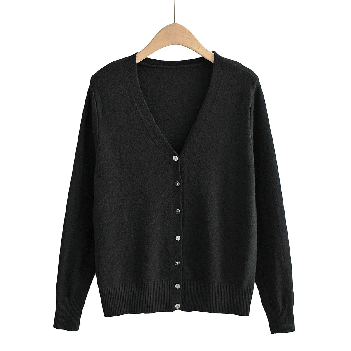 Женский однобортный Кардиган повседневный однотонный кардиган с v образным