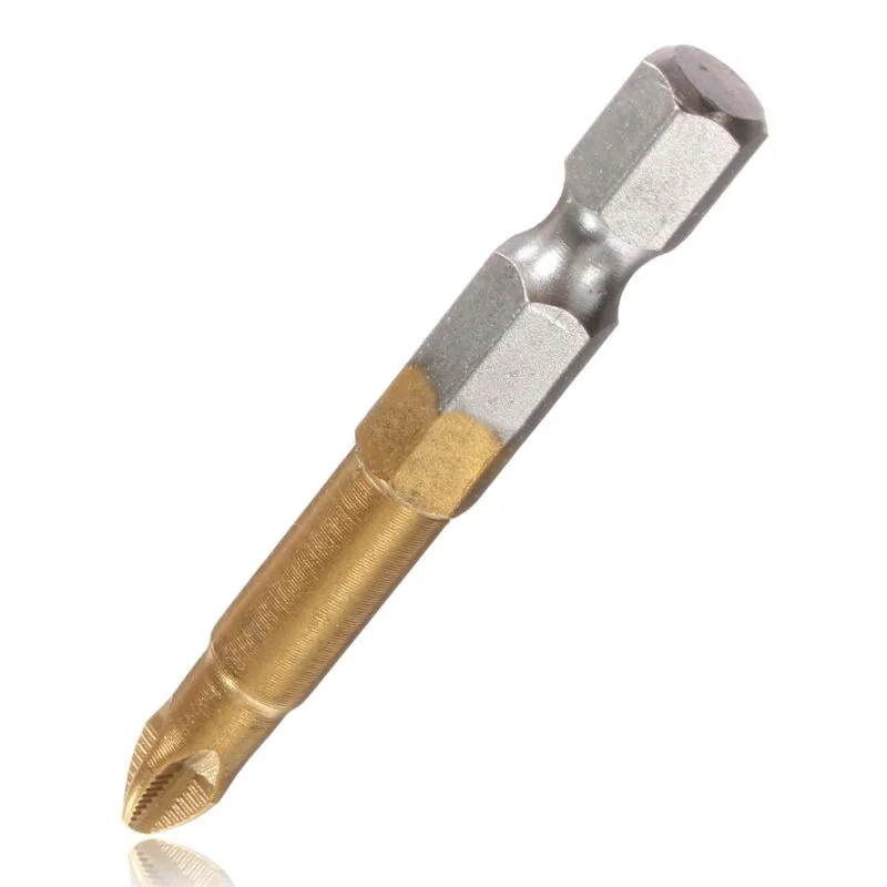 

5pcs/set 50mm Length Non-Slip Screwdriver Bits Titanium-Coated Drive Bit Set PH2