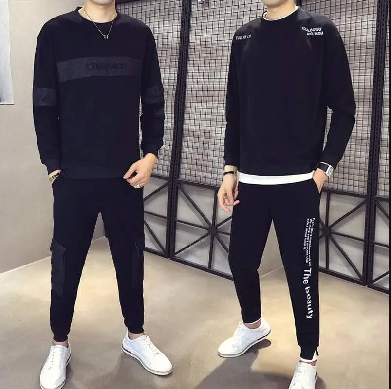 

Спортивный костюм мужской из 2 предметов, Модный рандомный брючный костюм с принтом, Мужская одежда, осенний спортивный костюм в стиле хип-х...