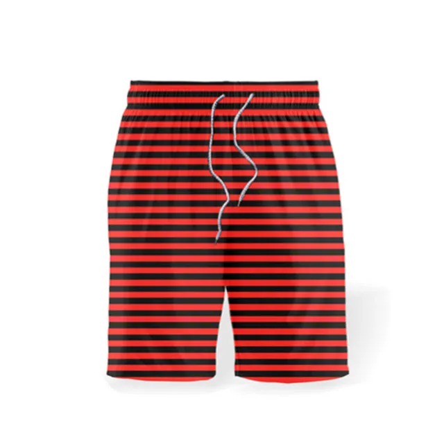 

Men's classic colorful stripe suit 2021 summer fashion T-shirt and shorts simple short-sleeved two-piece couple casual wear