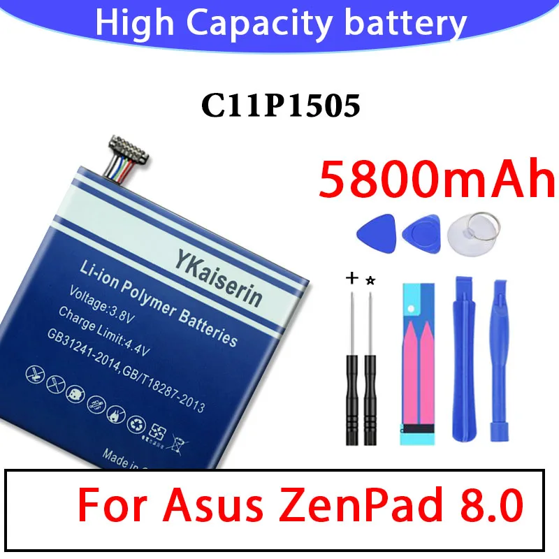 Аккумулятор для планшета ASUS C11P1505 Asus ZenPad 8 0 Z380KL Z380C Z380CX P022 P024 5100 мАч|Батареи