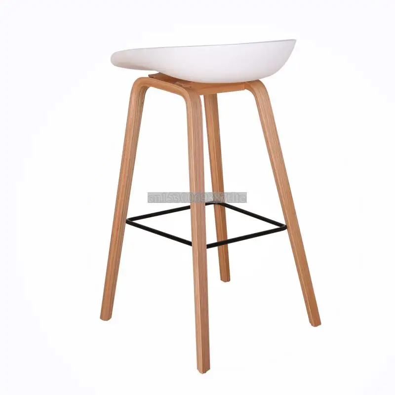 Барный стул из массива дерева простой Скандинавский дизайн барный высокий |