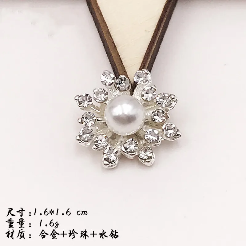 Модные пуговицы стразы из металлического сплава с искусственным жемчугом и