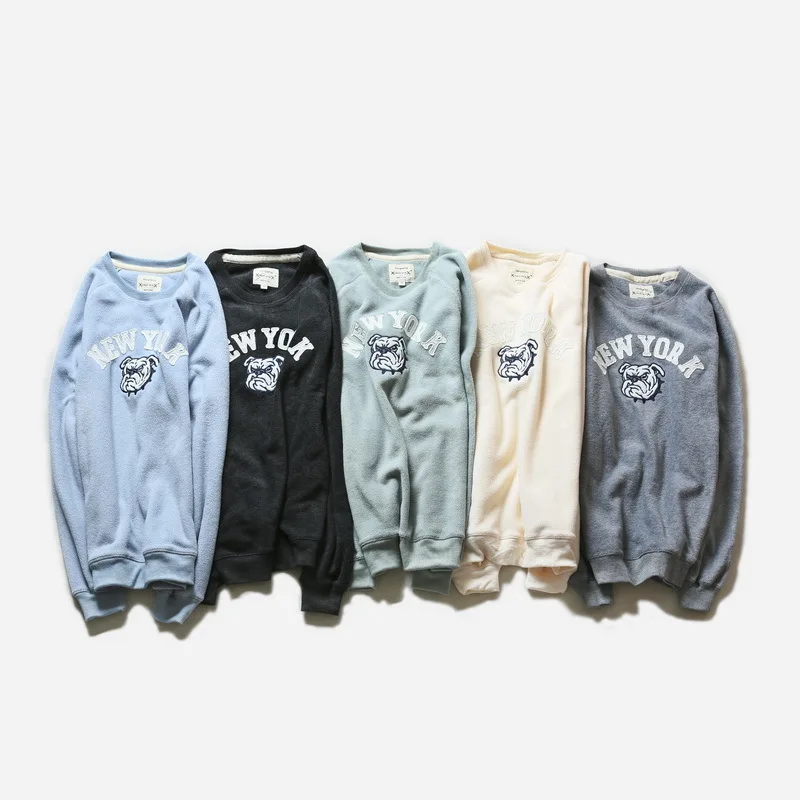 2019 autumn new round neck pullover plush men and women couple casual long-sleeved jacket special offer Man Hoodies | Мужская одежда