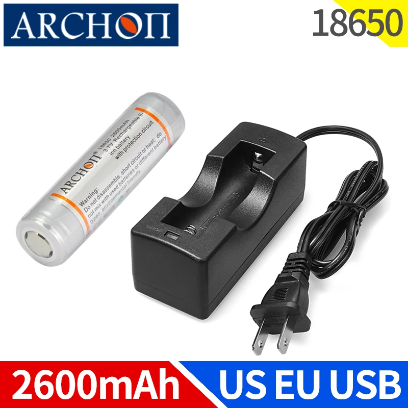 ARCHON оригинальный EU/US USB plug 220V зарядное устройство 18650 аккумулятор 2600mAh 3 7 v