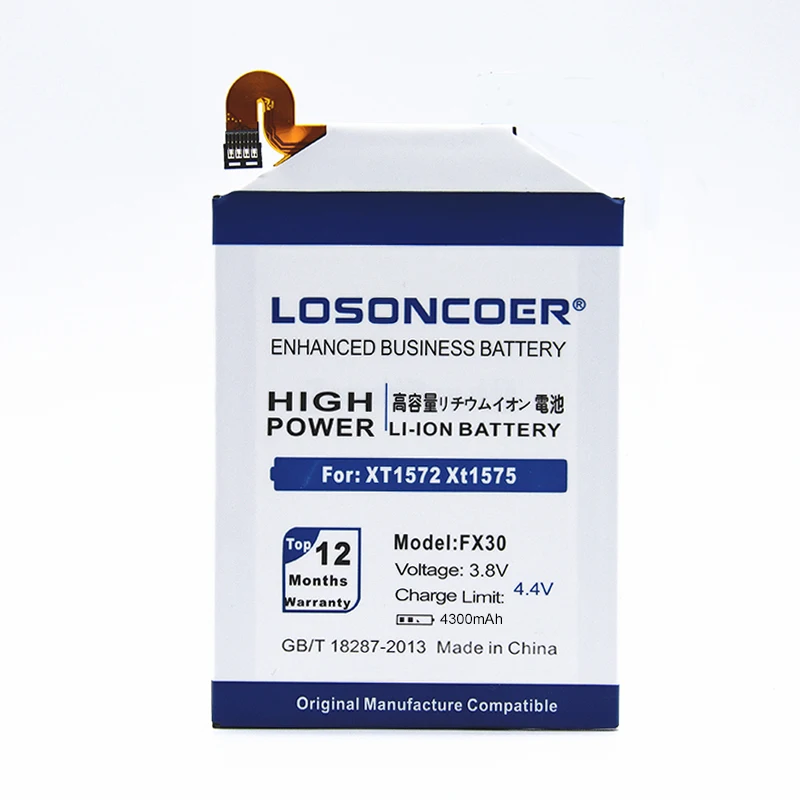 LOSONCOER FX30 4300 мАч для Motorola Moto X Pure Edition Style + 2 XT1575 XT1572 XT1570 Высококачественный