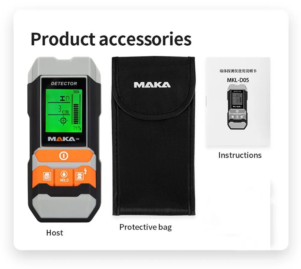 

4 In 1 detector Metales Detecting Handheld Wire Wood Detector Wall Scanner Stud Finder Metaldetektors Professional Accessories